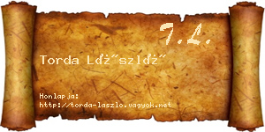 Torda László névjegykártya