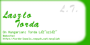 laszlo torda business card